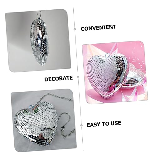 Bola espejada decorativa colgante en forma de corazón para bares, bodas y discotecas miniatura 6