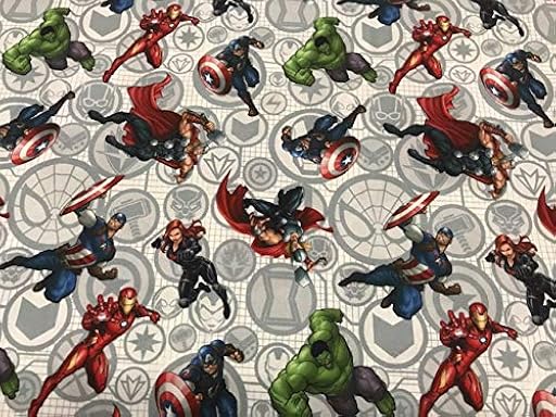 telas de algodon, telas por metros, tela de SUPERHEROES, telas de marvel, 1 mts x 140 cms | Ya disponible en tu tienda friki favorita! En mundofriki.es!
