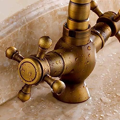 Robinets d'évier de comptoir en cuivre avec double commande pour rénovation de maison - 2