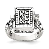 925 Sterling Silver Rectangular Locket Band Ring Size 8.00 Fine Jewelry For Women Gifts For Her