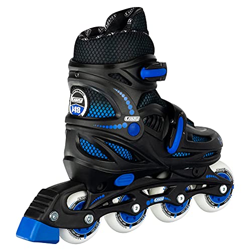 Crazy Skates Adjustable Inline Skates For Girls And Boys - Adjust To Fit 4 Sizes - Model 148 - Black/Blue (Size: Small | Us Mens J11-1 | Us Ladies J11-1 | Eu 30-33) #TOP5