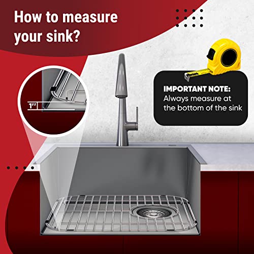 Sink Protectors For Kitchen Sink 13" X 11-5/8", Stainless Steel Sink Protector, 2 Pack Of Sink Grate For Bottom Of Kitchen Sink #TOP2
