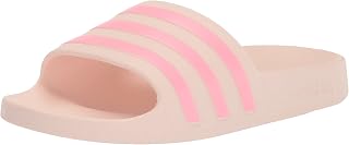 Womens Adilette Aqua Slides Wonder Quartz/Beam Pink/Wonder Quartz 9