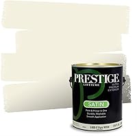 Vista 145 de PRESTIGE Pinturas de pintura exterior e imprimación en uno, 1 galón, plano, combinación comparable de Benjamin Moore* Manzanilla*