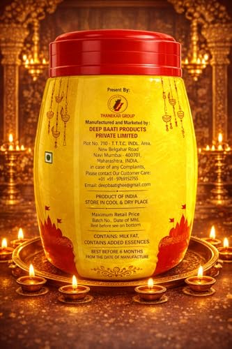 Image of Pooja Ghee | Traditional Pooja Ghee for Diya and Religious Rituals | Puja Deepam Oil (Ghee for Pooja) Puja Ghee for Diya or lamp and Wicks or Batti | Non-Edible 500ML