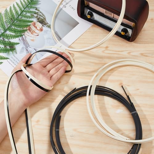 SUPERFINDINGS 10Pcs 2Colors 1650x6x1.5mm Plastic Guitar Binding Purfling Strip Guitar Bindings Decorative Guitar Elastic Binding Trim for Acoustic Classical Guitar Binding Edge Trim - Image 3