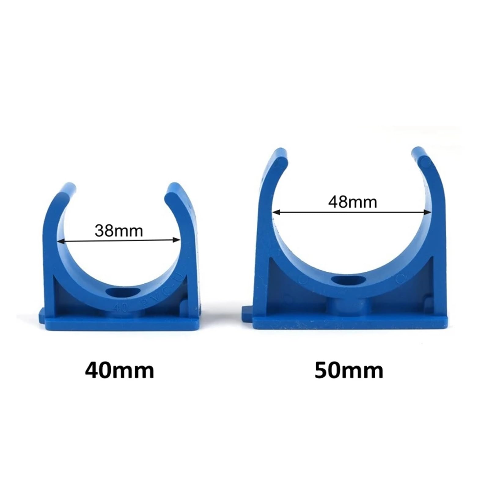 Plastikowe klipsy do węży 10 szt. 20-50mm zacisk rury PVC wspornik rury wodnej złączki do rur systemu nawadniania ogrodu(50mm)