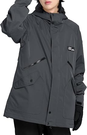 Actleis Men's Waterproof Snowboarding Jacket Winter Warm Windproof Ski Snow Coat With Hood