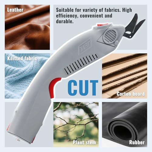 MXBAOHENG Wbt-1 Electric Fabric Scissors Cordless Cloth Cutter Rechargeable & Pluggable, for Cutting Carpet/Leather/Rubber/Paperboard (1 Battery & A Blade) by MXBAOHENG - Image 7