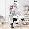 Tezituor Large Horse Stuffed Animal, 47 Inch Realistic Horse Plush Pillow Soft Stuffed Pony Toy Home Decor Birthday Gifts for Boys Girls, Black #1