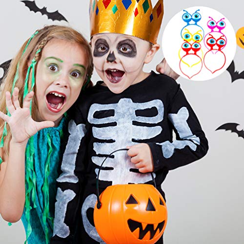 STOBOK 5Pcs Traje de Halloween Headbands Headwear Glowing LED Piscando Globo Ocular Cabeça Bopper Tr