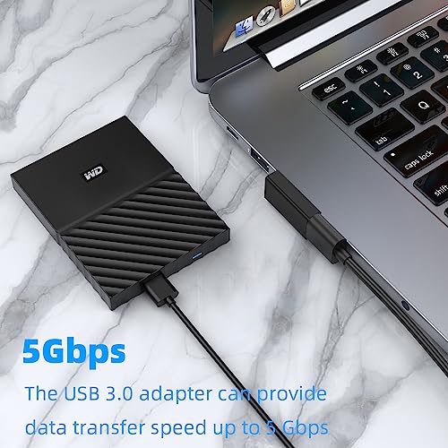 AreMe 90 Degree USB 3.0 Adapter 4 Pack, Up and Down Angle, Left and Right Angle USB A Male to Female Converter Extender for PC, Laptop, USB A Charger, Power Bank and More (Black) - Thumbnail 3