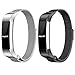 Fitbit Alta Band, TENKER Adjustable Replacement Accessories Bands Metal Wristband Band Strap for Fitbit Alta HR, Fitbit Alta (Black)