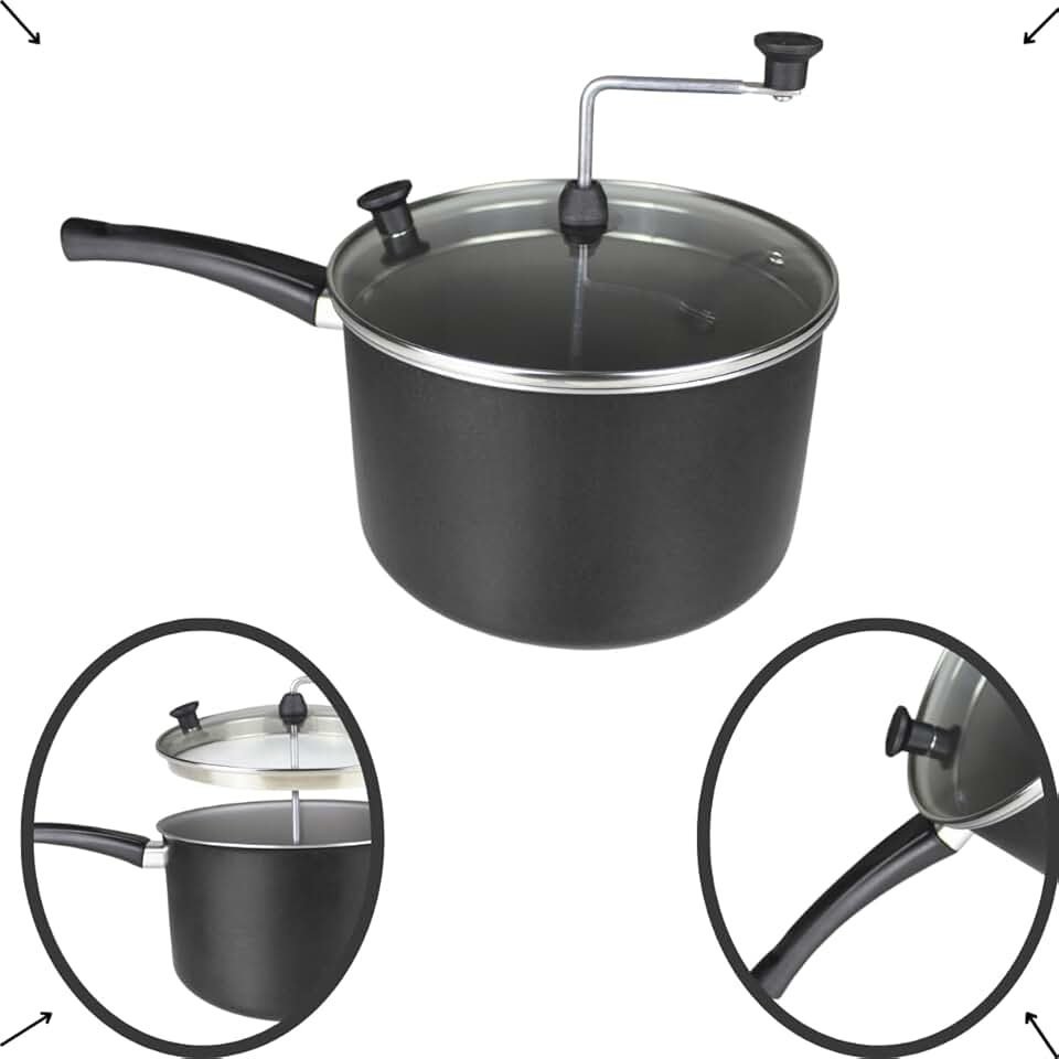 Panela de Pipoca Pipoqueira Tampa Vidro Antiaderente Sem Oleo Fitness