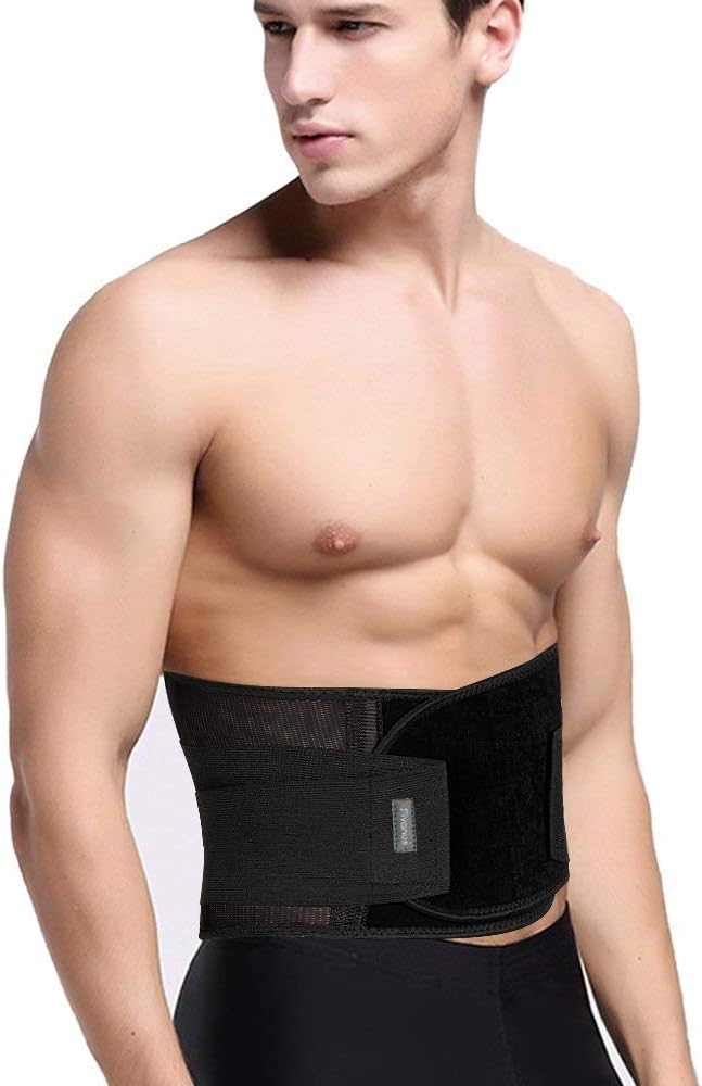 Back Brace, Support Belt Lower Back Pain Relief for Herniated Disc, Sciatica, and Scoliosis for Men & Women, Black