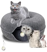 Cat Tunnel Bed, Cat Tunnel, Jia Xi Indoor Cat Hideout, Donut Cat Bed, Universal for All Seasons C...