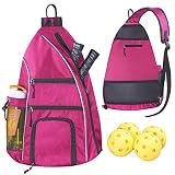 LLYWCM Pickleball Bag | Sling Bags - Reversible Crossbody Sling Backpack for Pickleball Paddle, Tenn