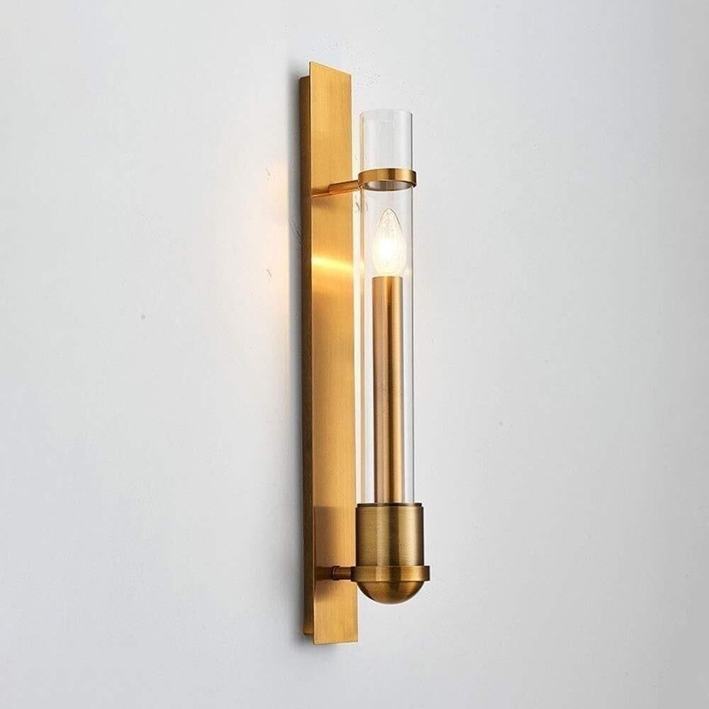 CWCQGH Classic Iron Art Wall Lamps Clear Glass Sconce Copper Wall Light for Living Room Aisle Entrance