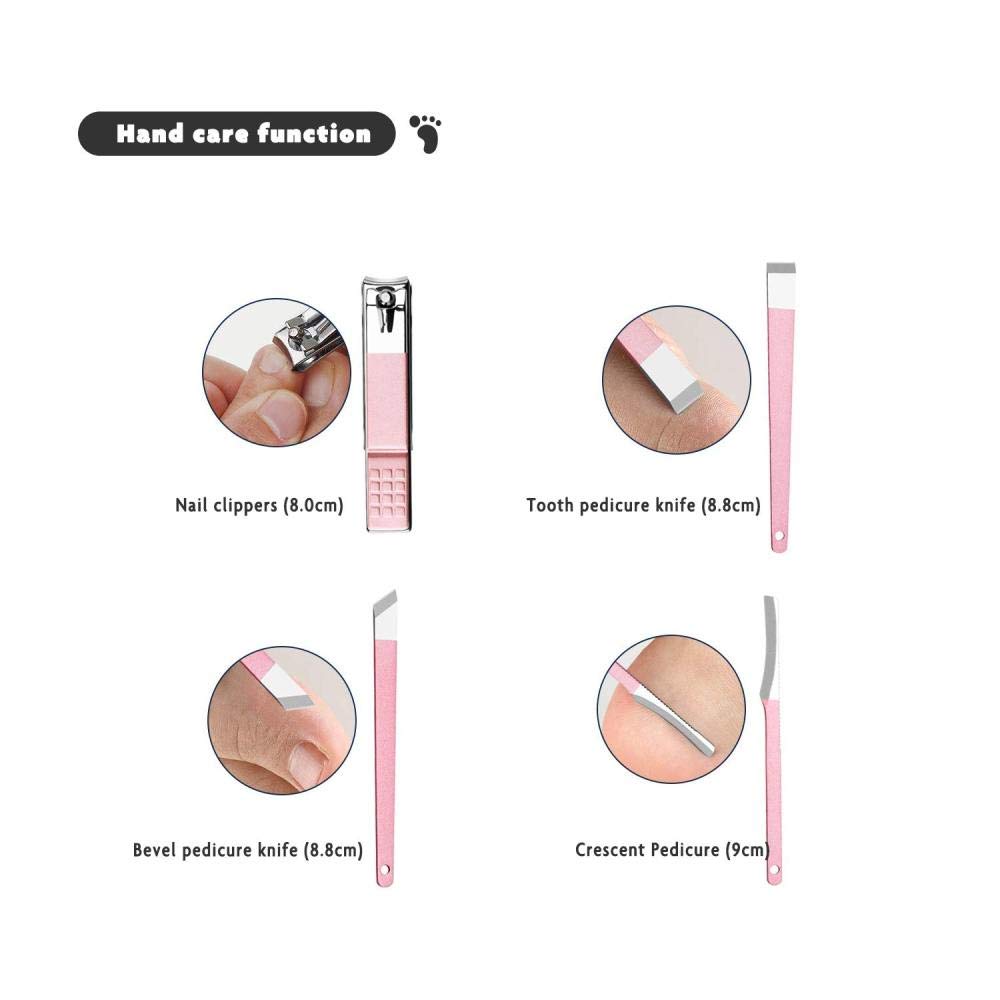 Professionelles Nagelknipser-Set 7-18-teilig, scharfer Nagelschneider aus Edelstahl, Pediküre- und Maniküre-Set mit Cortex-Metallgehäuse für Männer und Frauen, Silber, 10-teiliges Set (Silver 18)