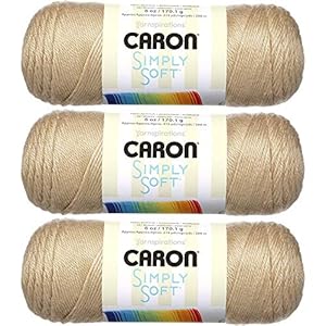 Caron Simply Soft Strickgarn 3er-Pack Bone