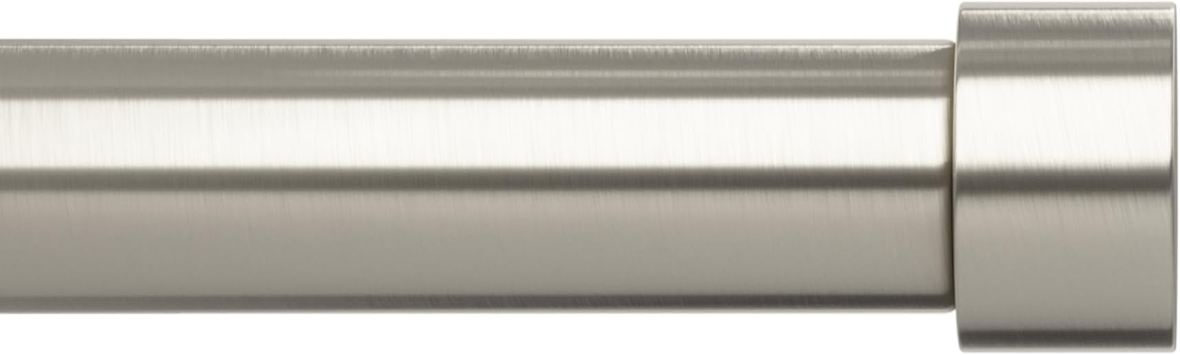 Umbra Cappa Curtain Rod, Includes 2 Matching Finials, Brackets & Hardware, 66 to 120-Inches, Nickel