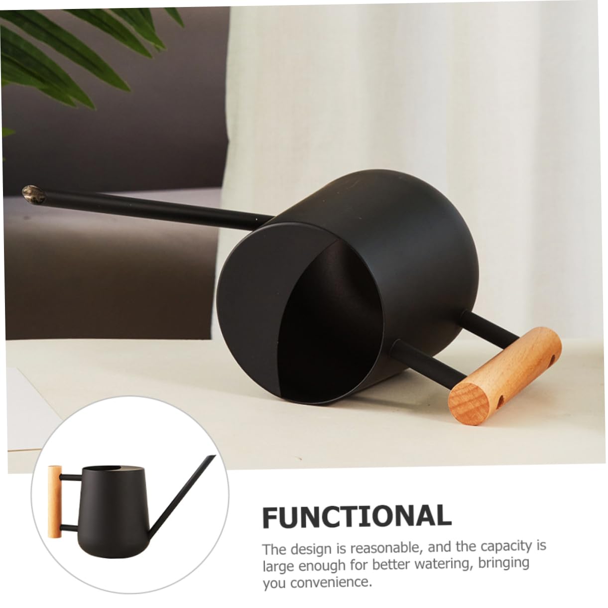 arrosoir en INOX arrosoir de Jardin arrosoir géant arrosoir de Style Moderne arrosoir à Long Bec Plantes d'intérieur arrosoir pour Plantes L'arrosage des Fleurs Peut Le Fer Noir