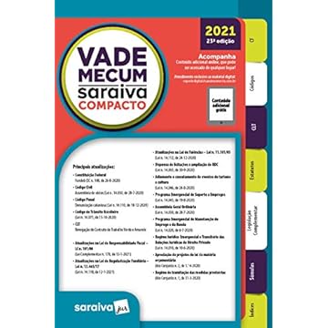 Capa do livro Vade Mecum Compacto - 23ª Edição - 2021