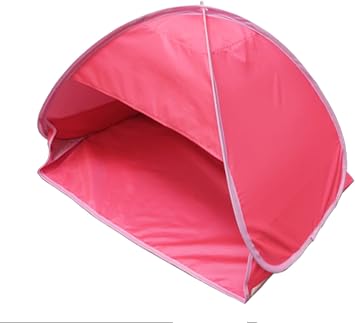 Beach Sun Shelter, Face Head Sun Shade Canopy Mini Tent Pop up Instant Portable Sunbathing Sun Protection for Camping Fishing Pet Dog Cat, Windproof Waterproof Sandproof with Mobile Phone Stand