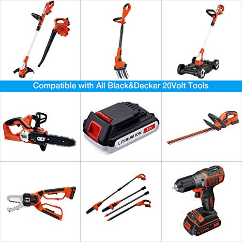 Powerextra 2 baterias de 2,5 Ah LBXR20 para bateria Black and Decker 20 V Max Lithium LB20 LBX20 LST
