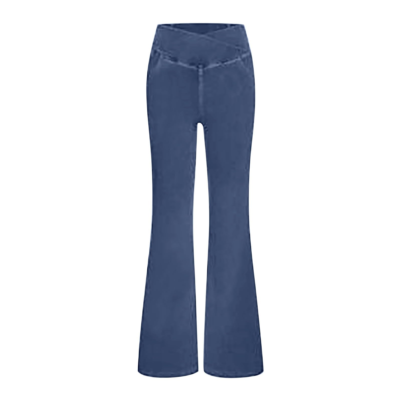 Vita alta Dimagrante Denim Fitness Pantaloni Da Corsa Per Le Donne Elastici Stretti Stretti Sportivi Yoga Capispalla Casual Pantaloni Leggings Spandex
