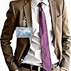 6 Pcs ID Card Holders with Keyring, Hard Clear Badge Holder, for ID Card Holder Office,School, ID Credit Cards,ID Clip,Pass Holder (6 Pcs Keyring) #3