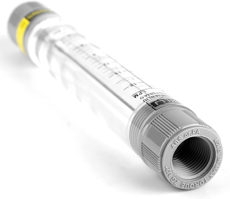 Flow Meter, 0.5-5 GPM 1.8-18 LPM Tube Type Flow Meter for Gas Liquid Pipeline Flowmeter for Water Industrial Field