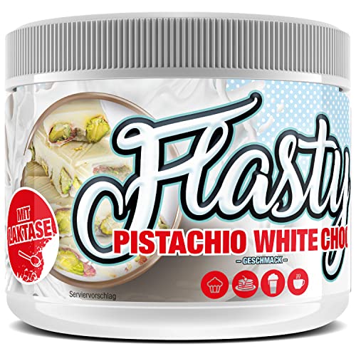 Flasty Geschmackspulver (Pistazie Weiße Schokolade) 1 x 250g Kalorienarmes Flavour Pulver mit Nur ca. 9 kcal pro Portion bringt es Leben in deinen Quark, Joghurt und vielem mehr.