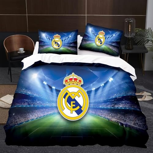 SHAARI Housse de Couette, Parure de lit 140x200cm 3D en Microfibre avec Housse de Couette et taie...