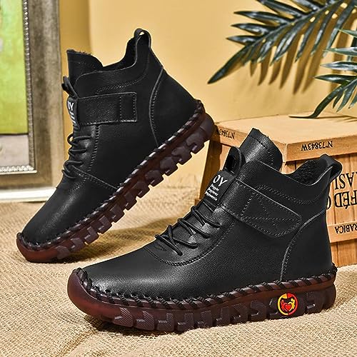 Botines de invierno para mujer elegantes con cordones ajustables 3
