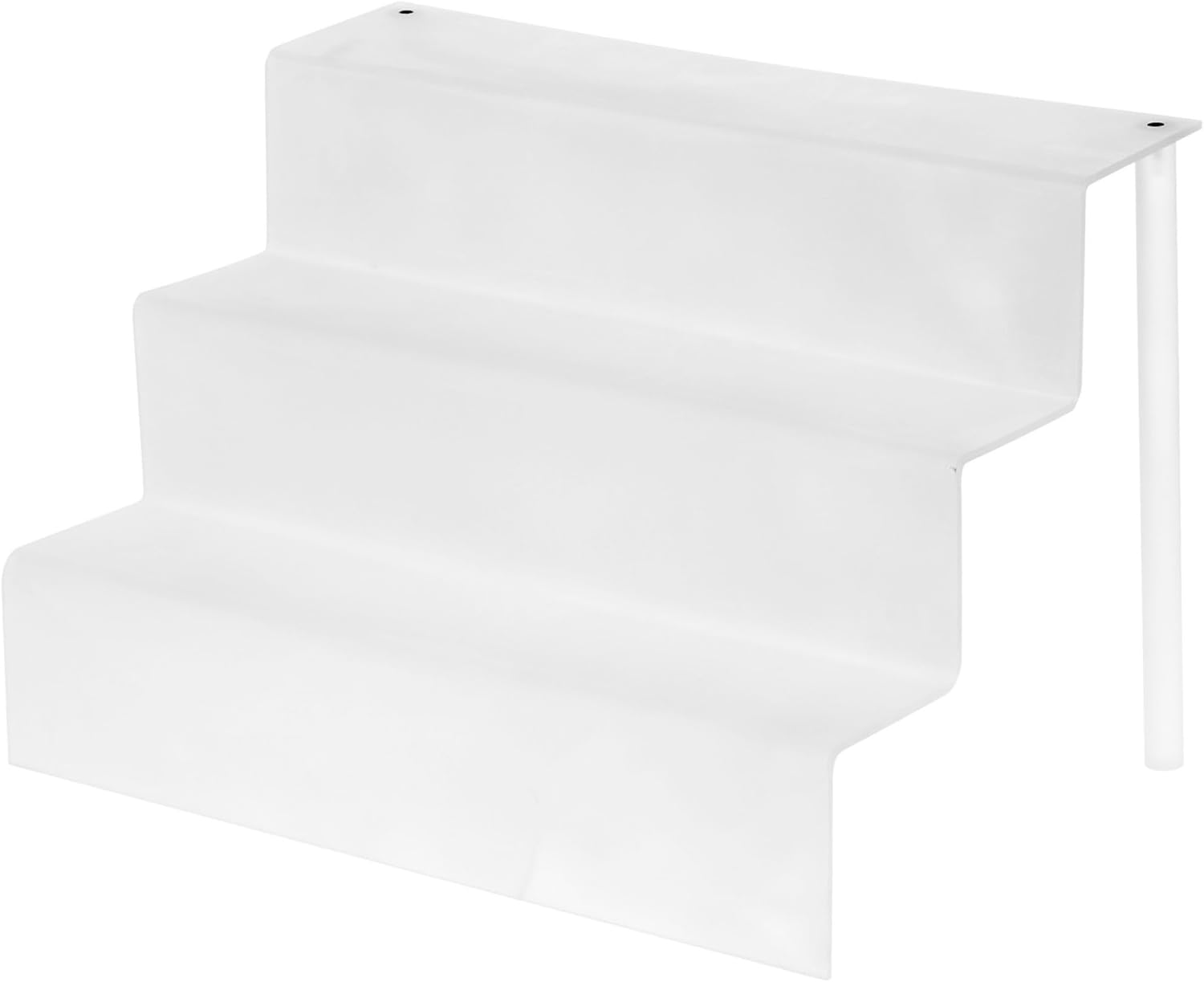 Plymor Frosted Acrylic 3-Step Display Stairs, 12.25" H x 18" W x 12.25" D