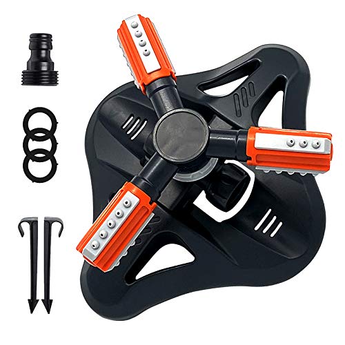 Uniticber Lawn Sprinkler - Upgrade Garden Sprinkler with 36 Units Angle Spray Nozzles Automatic 360 Degree Rotating Irrigation Sprinkler System Adjustable Water Sprinkler for Yard
