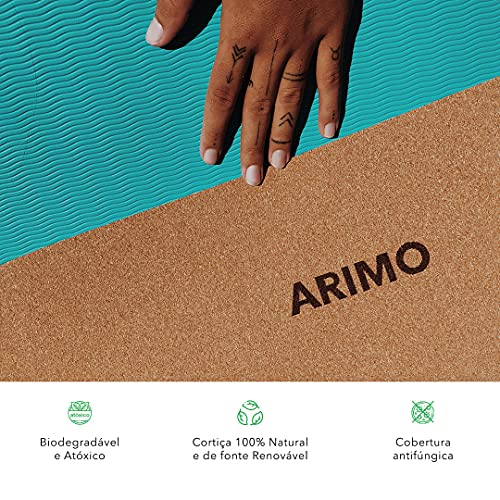 ARIMO Tapete de Cortiça e TPE Yoga Mat Antiderrapante Ecológico Biodegradável Todos Os Tipos de Yoga