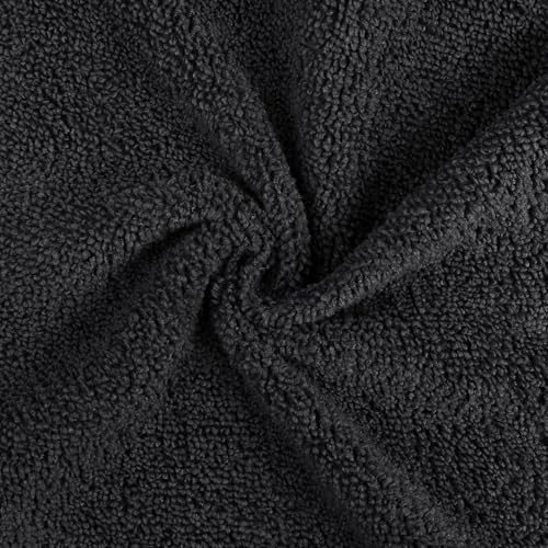 Image of Orighty Washcloths Bulk, 100 Pack Highly Absorbent & Soft Feel Microfiber Face Towels, Multi-Purpose Wash Cloths & Hand Towels for Bathroom, Hotel, Spa, and Gym, 12x12 Inch, Black