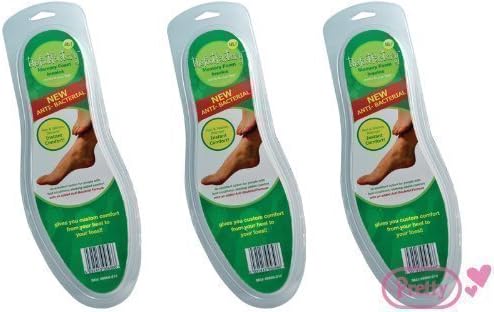 3 x Anti-Bacterial Memory Foam Insoles