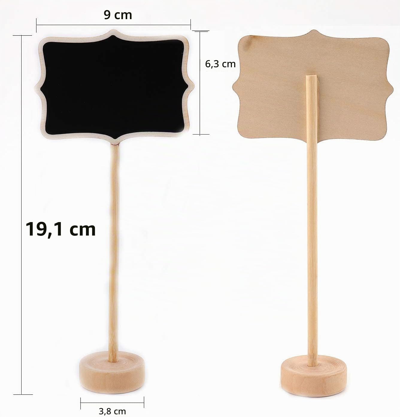 Pequeñas Pizarras de Tiza Con Caballete de Pie, 20 Unidades, Mini Etiquetas de Madera para Alimentos, Fiestas, Bodas, Cumpleaños y Mesa
