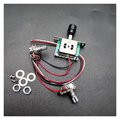 Zengxue 2sbNAbvC[n[lXpi/ 3Ro[^1T1V 500K/p TM^[ Guitar Wiring Harness (Color : Black Cap)