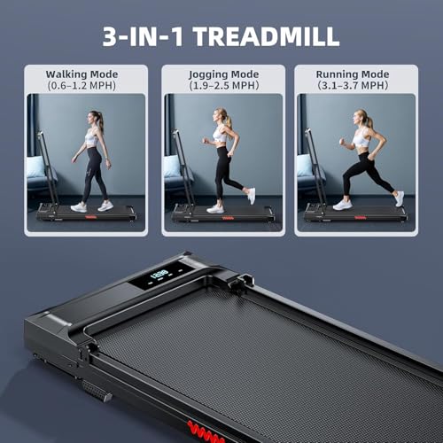 image for Ulfario Walking Pad Treadmill for Home - Folding Treadmills with Handl