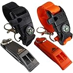 Hiking Whistle Safety Whistle with Compass, Fire Starter Survival Camping