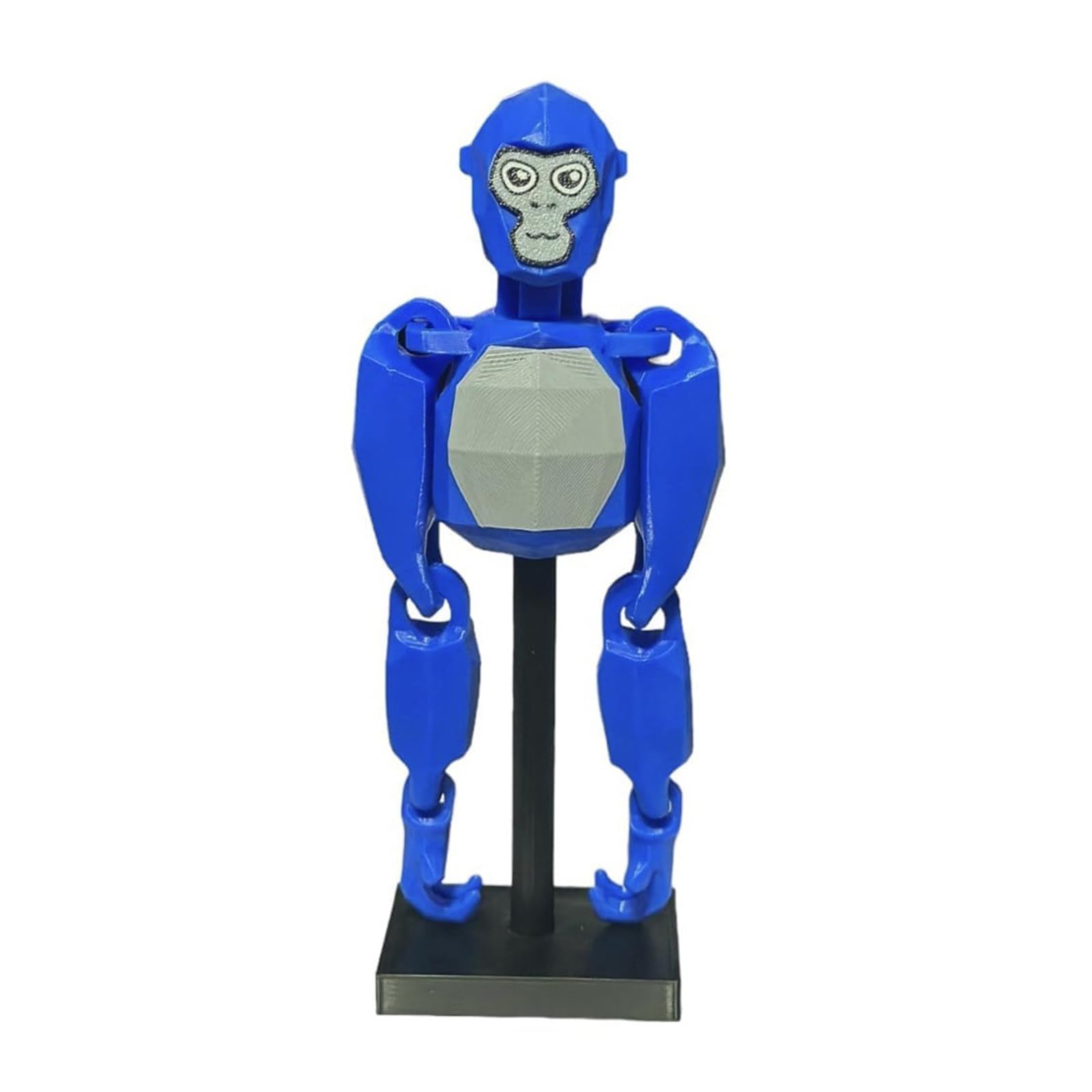 Blue Poseable Action Figure with Display Stand, Flexible Joints for Creative Play, Durable Design for Long-Lasting Fun, for Collectors and Enthusiasts