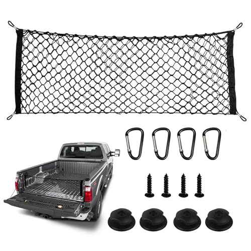 Phoenix Picco PPNETA00A1 Versatile-Cargo-Mesh-Net For Truck Bed, Suv - Includes Truck Bed Net, Car Ceiling Cargo Net, Front Seat Net, Tailgate Net cover