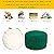 Asuprui Pouf Ottoman Stuffed Round Ottoman Foot Rest Foot Stool Poufs for Living Room Bean Bag Chair Storage Solution or Wedding (Dark Green Pouf with Filler)