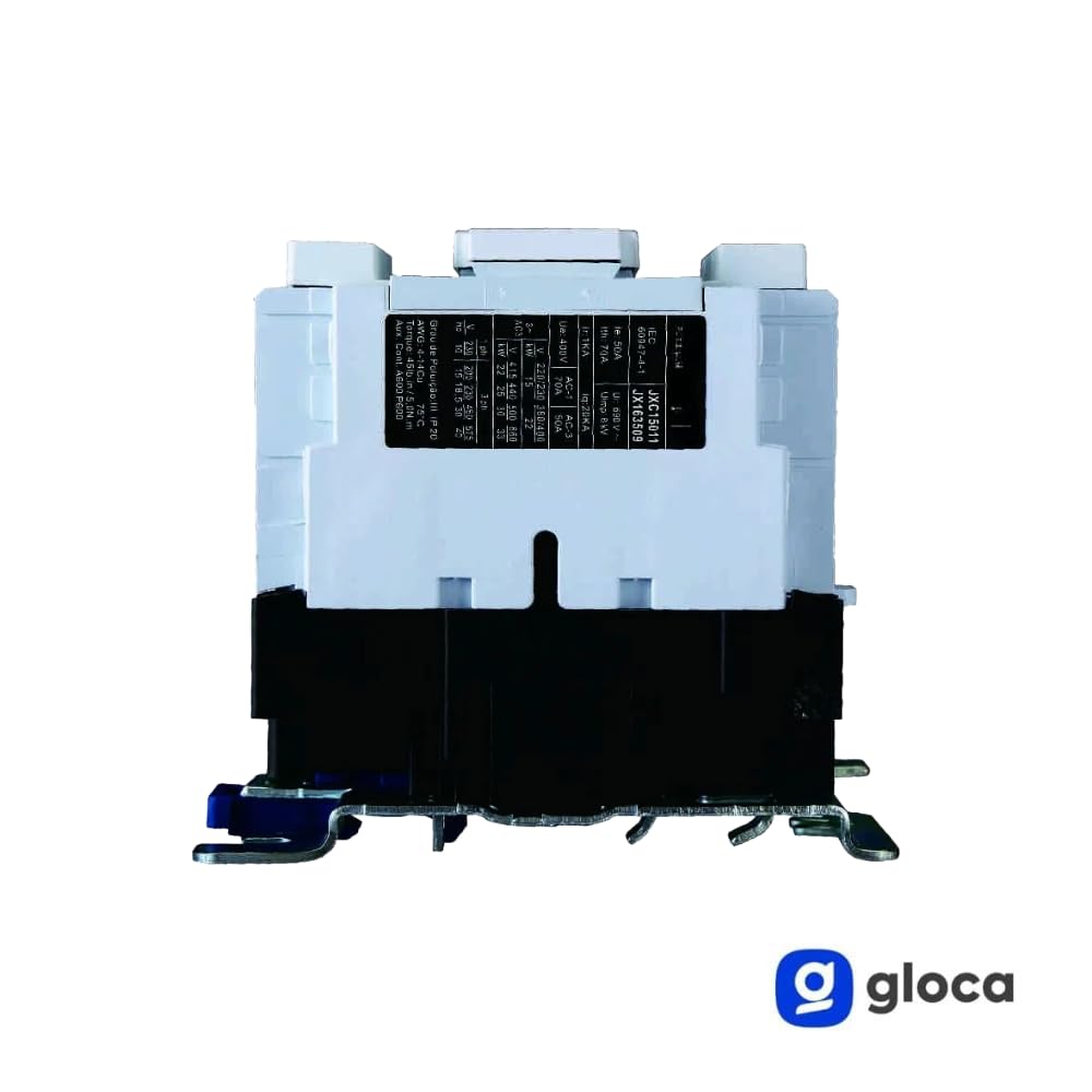 gloca Contattore AC 220V 50/60Hz Bobina 3P 3 Poli Normalmente Aperto Ue 380V (Ie 50 Ampere)