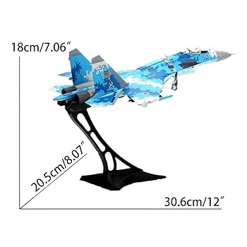 Amazon | 1/72 ウクライナ空軍 SU-27 側面戦闘機モデル合金