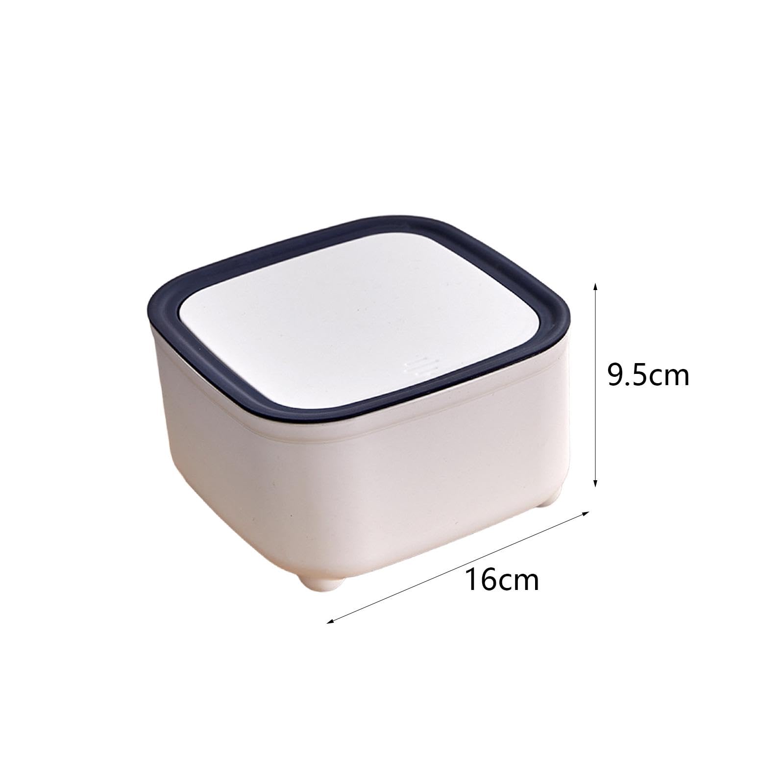 Mini-Mülleimer für den Schreibtisch, Abfallkorb, Mini-Abfalleimer, Mülleimer für neben dem Tisch, Arbeitsplatte, Küche, Badezimmer, Waschtisch, Grau (Blau, 16 cm x 9,5 cm)